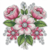 Sticker Bouquet floral coloré (Devant)