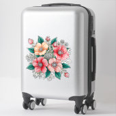 Sticker Bouquet floral coloré (Sur valise)