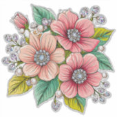 Sticker Bouquet floral coloré (Devant)