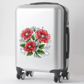 Sticker Bouquet floral coloré (Sur valise)