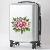 Sticker Bouquet floral coloré (Sur valise)