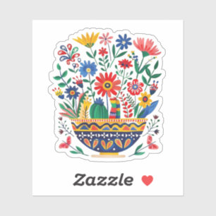 Sticker Bouquet Floral mexicain
