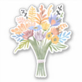 Sticker Bouquet hydrofuge Boho Watercolor (Devant)