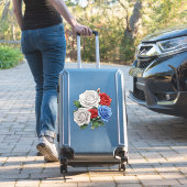 Sticker Bouquet of White, Red, and Blue Roses (Valise Insitu)
