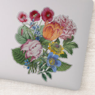 Sticker Bouquet Tulips Peony Flowers