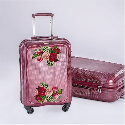 Sticker Bouquets de rose rouge vintage