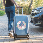 Sticker Bourgogne Pink Country Rose Floral 80e anniversair (Valise Insitu)