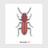 Sticker Bousier rouge (Feuille)