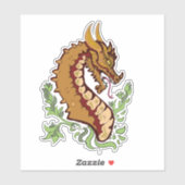Sticker Boussole de dragon stylisée (Feuille)