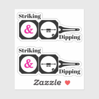 Sticker Boussole de géologue pour le pendage et la directi