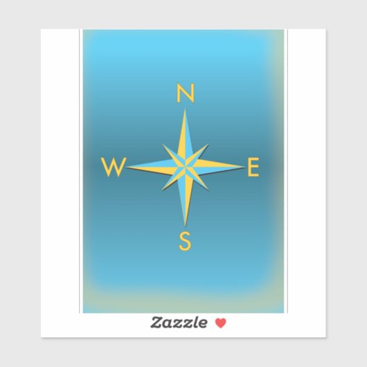 Sticker Boussole de navigation (Feuille)