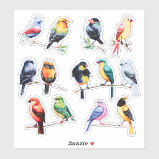 Sticker Bouteille d'aquarelle (Feuille)