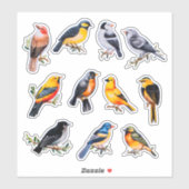 Sticker Bouteille d'aquarelle (Feuille)