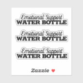 Sticker Bouteille d'eau de support émotionnel (Feuille)