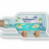 Sticker Bouteille souvenir de dessin (Devant)