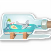 Sticker Bouteille souvenir de dessin (Devant)