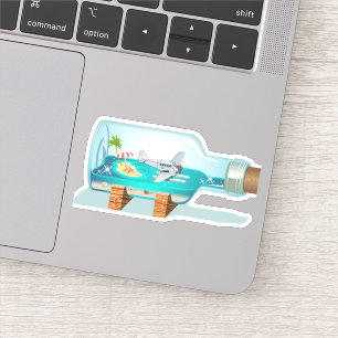 Sticker Bouteille souvenir de dessin