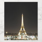 Sticker Bouteille Vin Paris (Étiquettes simples)