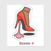 Sticker Bouton dans la gomme (Feuille)