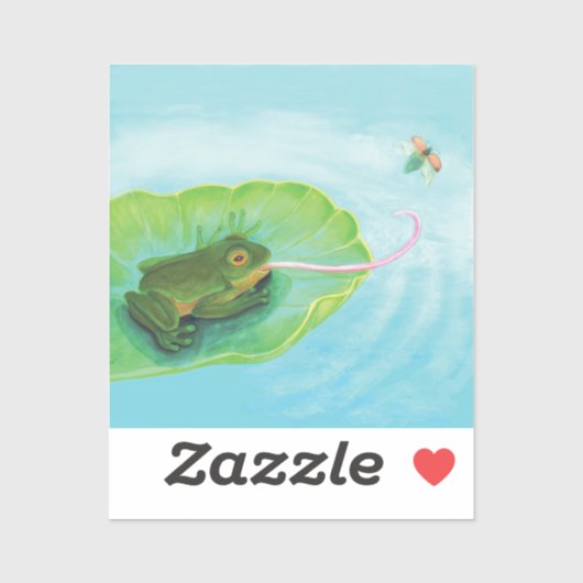 Sticker Bouton de capture de grenouille (Feuille)