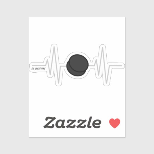 Sticker Bouton de hockey (Feuille)