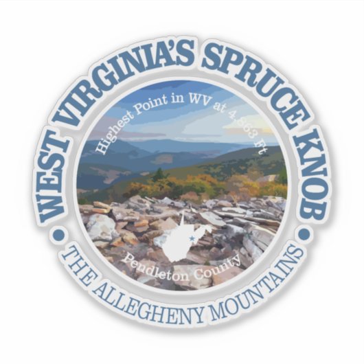 Sticker Bouton d'épinette (Devant)