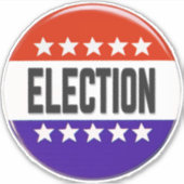 Sticker Bouton Élection (Devant)