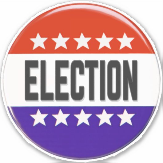 Sticker Bouton Élection (Devant)