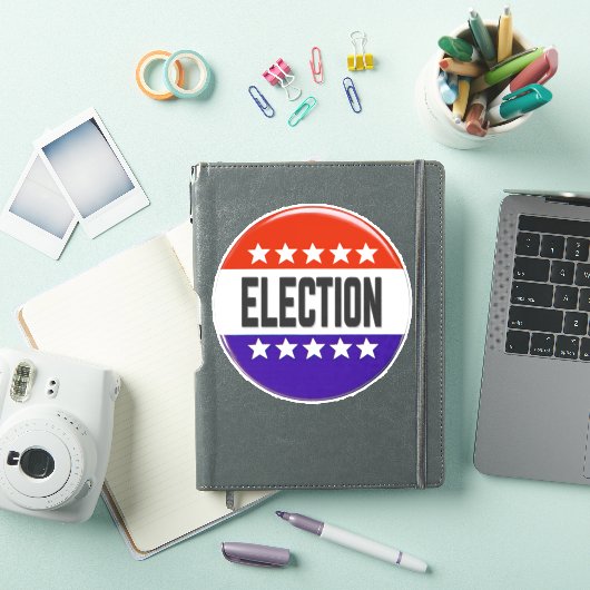 Sticker Bouton Élection (Couverture iPad)