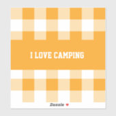 Sticker Bouton En vichy Motif (Feuille)