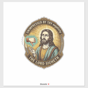 Sticker Bouton Jésus N'aime Pas Réseaux Sociaux Hater Trol