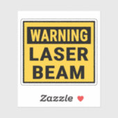 Sticker Bouton laser d'avertissement (Feuille)