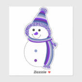 Sticker Bouton Lesbian Pride Snowman Snowperson Drapeau (Feuille)