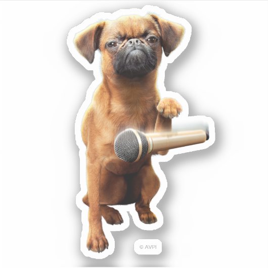 Sticker Bouton Puggle (Devant)