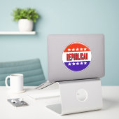 Sticker Bouton républicain (Ordinateur portable sur le bureau)