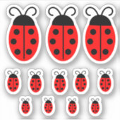 Sticker Bouton rouge mignon (Devant)
