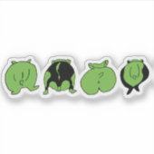 Sticker Boutons de hamster vert (Devant)