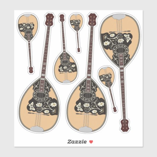 Sticker Bouzouki (Feuille)