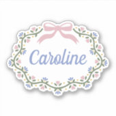 Sticker Bow, Heart et Vin Fleur (Devant)