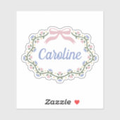 Sticker Bow, Heart et Vin Fleur (Feuille)