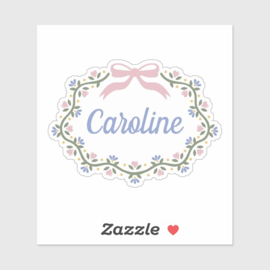 Sticker Bow, Heart et Vin Fleur (Feuille)