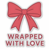 Sticker Bow rose Enveloppé Avec Amour Coquette Esthétique (Devant)