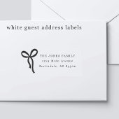 Sticker Bow Wedding Guest Address Labels