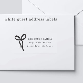 Sticker Bow Wedding Guest Address Labels