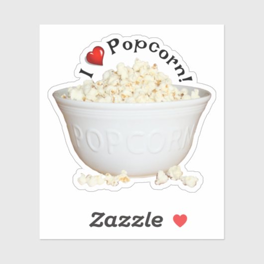 Sticker Bowl of Popcorn (Feuille)