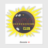 Sticker Bowling 300 Club, Bowling Ball Graphics, Vinyl (Feuille)