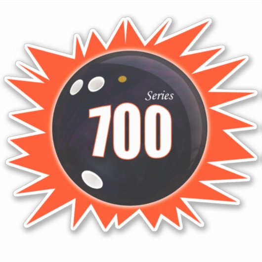 Sticker Bowling 700 Series, Bowling Ball avec Rouge, Vinyl (Devant)