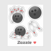 Sticker Bowling Ball et Bowling Pins (Feuille)