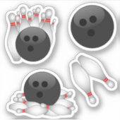 Sticker Bowling Ball et Bowling Pins (Devant)