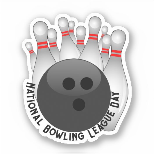Sticker Bowling Ball et Bowling Pins (Devant)